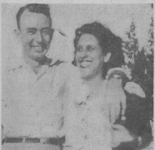 Newspaper photo captioned Mr. and Mrs. Ray Harrell, Jan. 31, 1956